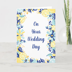 Summer Wedding Lemons Custom Message Card