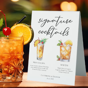 Summer Wedding Signature Cocktails Menu