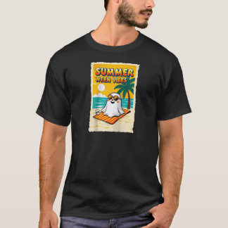 Summer Ween Vibes Ghost Beach Fun Halloween TeeSum T-Shirt