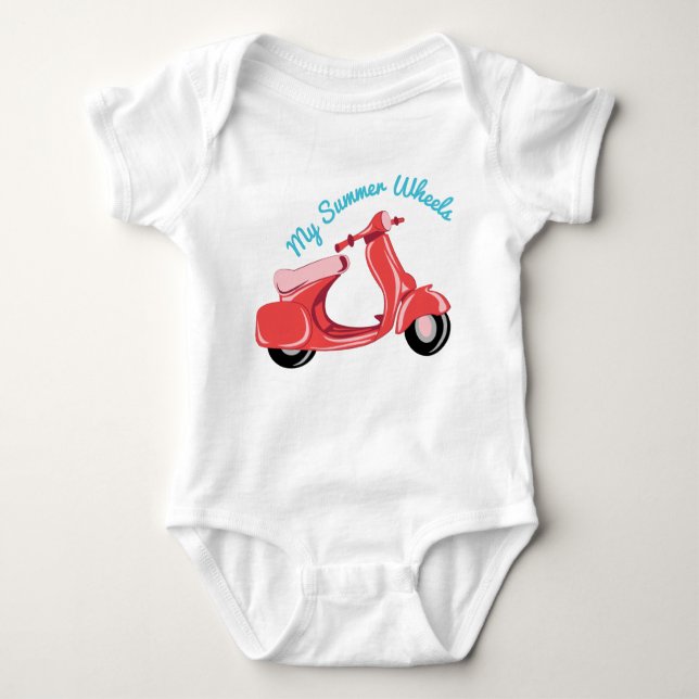 Summer Wheels Baby Bodysuit (Front)