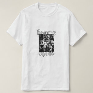 Summer white cotton shirt with the horror shown de
