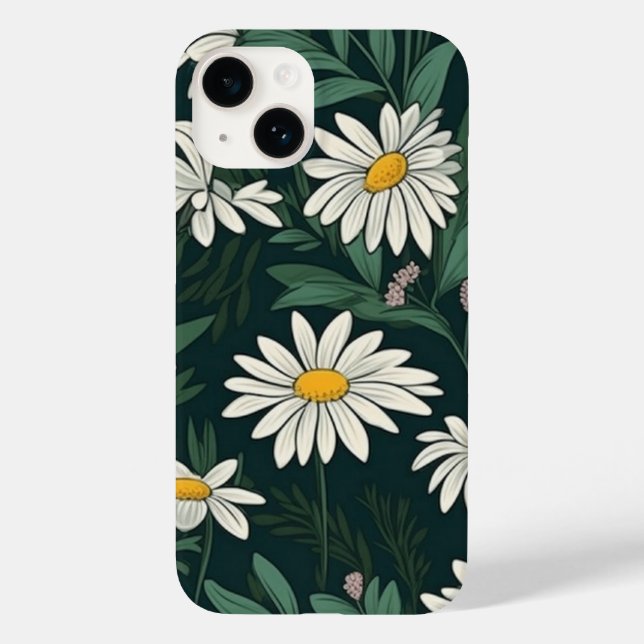 Summer White Digial Daisy  Case-Mate iPhone Case (Back)