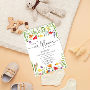 Summer Wildflower Baby Shower Invitation