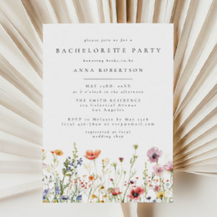 Summer Wildflower Bachelorette Party Invitation
