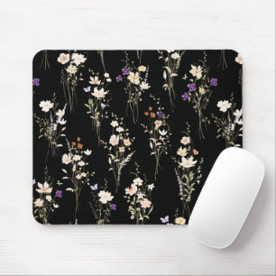 Summer Wildflower Bouquets Abstract Design Mouse Pad