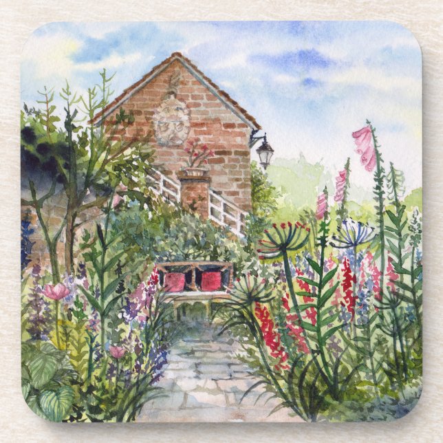 Summer Wildflower English Garden in York Coaster (Front)