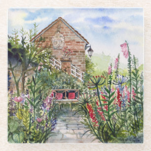 Summer Wildflower English Garden in York Glass Coaster