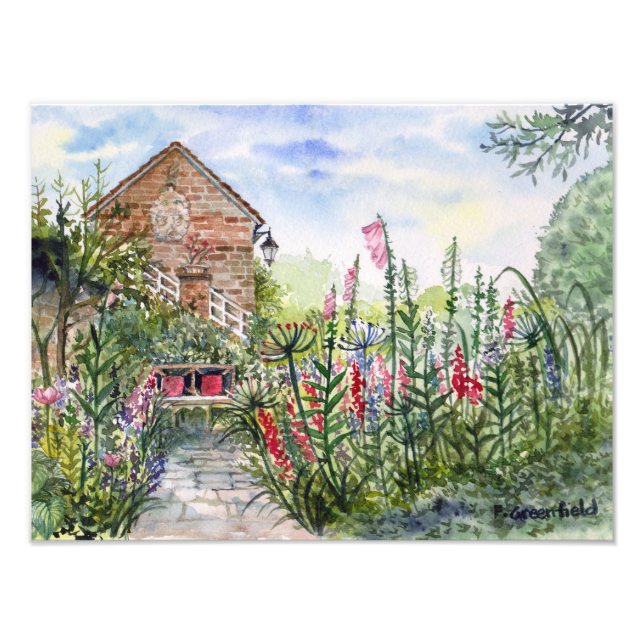 Summer Wildflower English Garden in York Photo Print (Front)