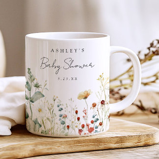 Summer Wildflower Field Baby Shower Favour Coffee Mug