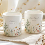 Summer Wildflower Field Bridesmaid Wedding Favor Coffee Mug<br><div class="desc">This wildflower-themed wedding collection blends timeless typography with soft, meadow-inspired florals for an effortlessly romantic look. Delicate watercolor blooms grow naturally along the edges, evoking the feeling of a sunlit garden in full bloom. A neutral, airy palette keeps the design refined while allowing the floral details to shine. Elegant serif...</div>