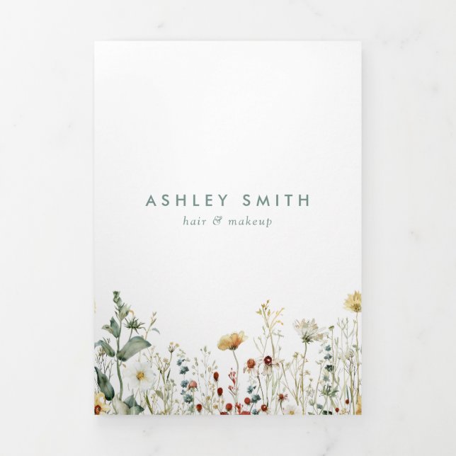 Summer Wildflower Field Brochure Tri-Fold Programme (Cover)