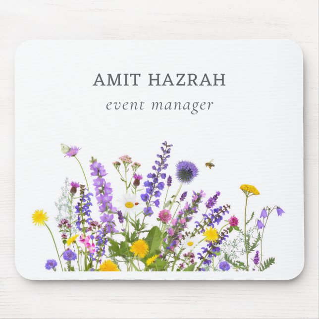 Summer Wildflower Field Nature mouse pad (Front)