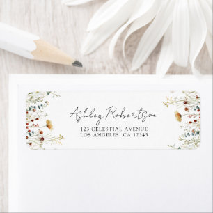 Summer Wildflower Field Return Address Label