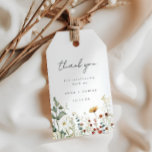 Summer Wildflower Field Wedding Gift Tags<br><div class="desc">This design features a watercolor border of wildflowers in shades of gold,  red,  blue,  and green. Perfect for spring and summer weddings.</div>