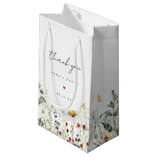 Summer Wildflower Field Wedding Small Gift Bag