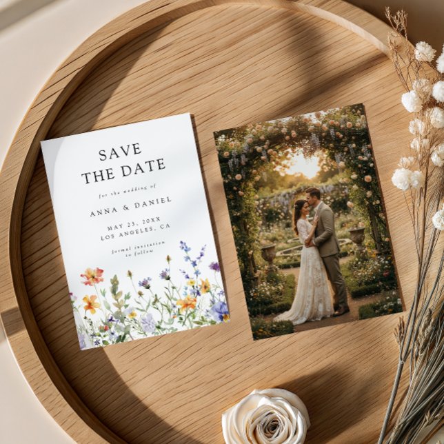 Summer Wildflower Garden Photo Save The Date (Creator Uploaded)