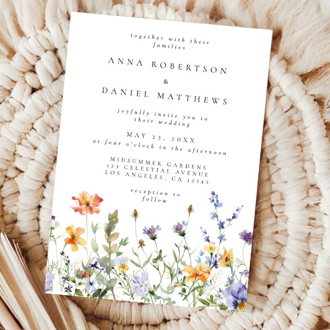Summer Wildflower Garden Wedding Invitation (Creator Uploaded)