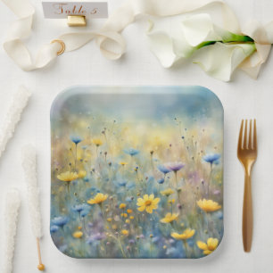 Summer Wildflower Meadow Paper Plate