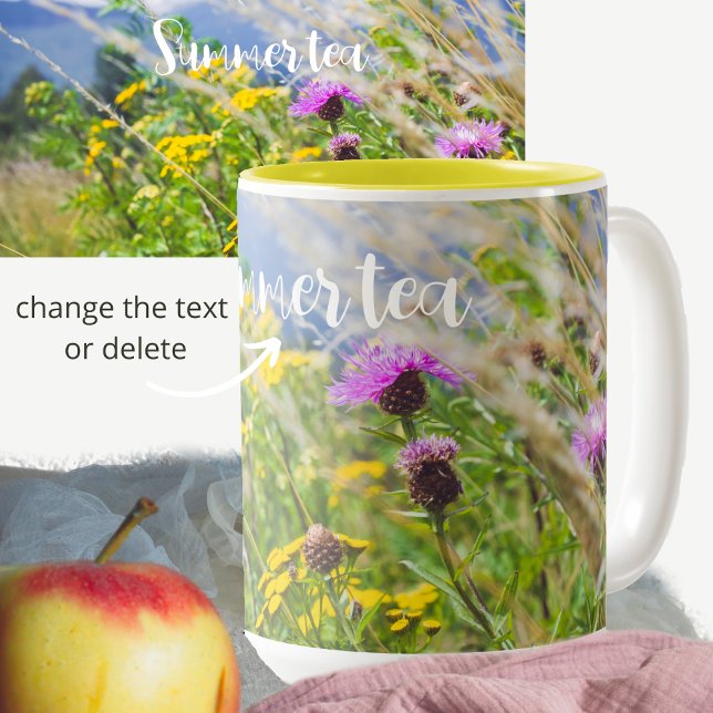 Summer Wildflower Meadow Two-Tone Coffee Mug (Creator Uploaded)