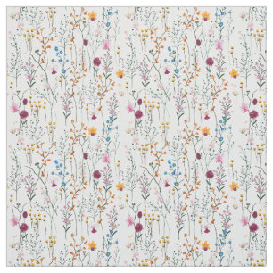 Summer Wildflower Pattern Fabric