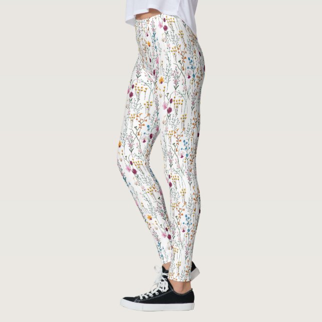 Summer Wildflower Pattern Leggings (Left)