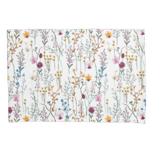 Summer Wildflower Pattern Pillowcase