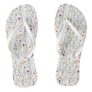 Summer Wildflower Pattern Thongs