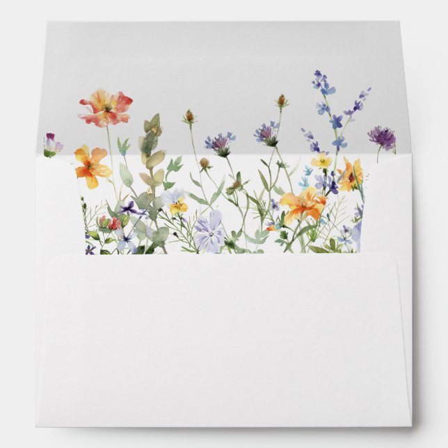 Summer Wildflower Wedding Envelope (Back (Bottom))
