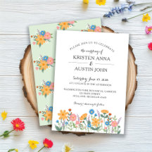 Summer Wildflower Wedding Invitation