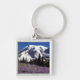 summer wildflowers at the base of Mount Rainier, 2 Key Ring