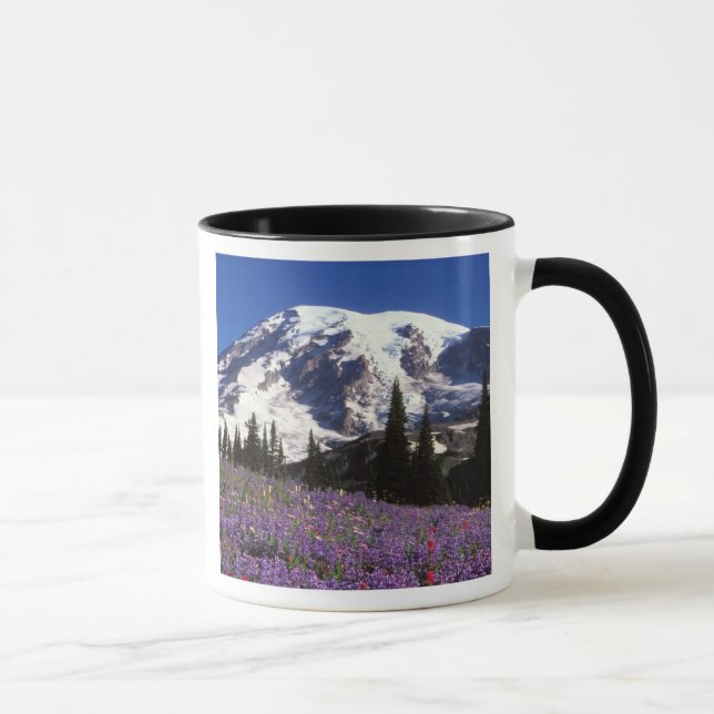 summer wildflowers at the base of Mount Rainier, 2 Mug (Right)