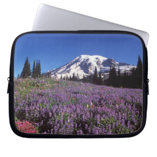 summer wildflowers at the base of Mount Rainier, Laptop Sleeve