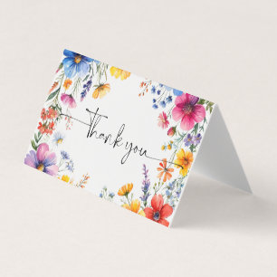 Summer WildFlowers Baby Shower Thank You Card
