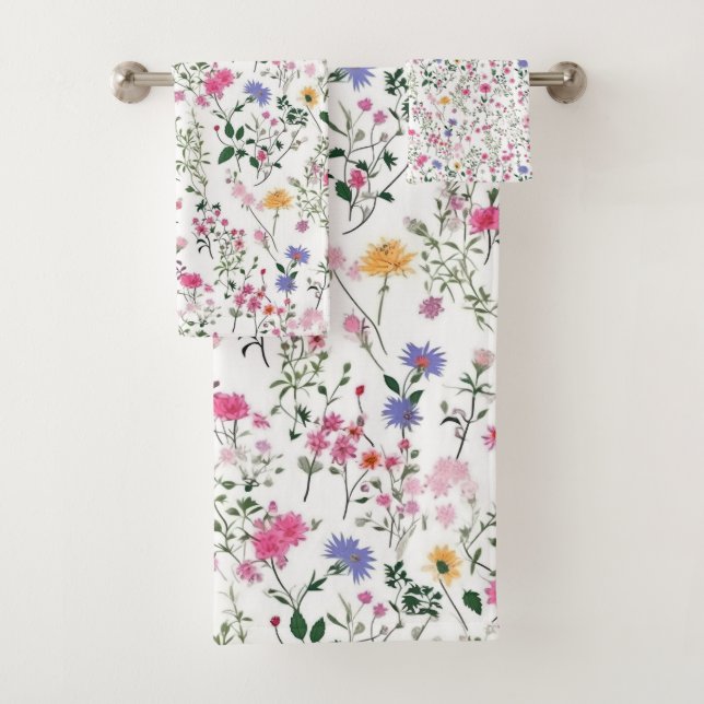 Summer Wildflowers Bath Towel Set (Insitu)