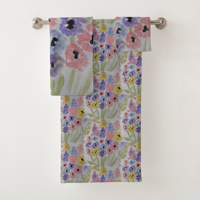 Summer Wildflowers  Bath Towel Set (Insitu)