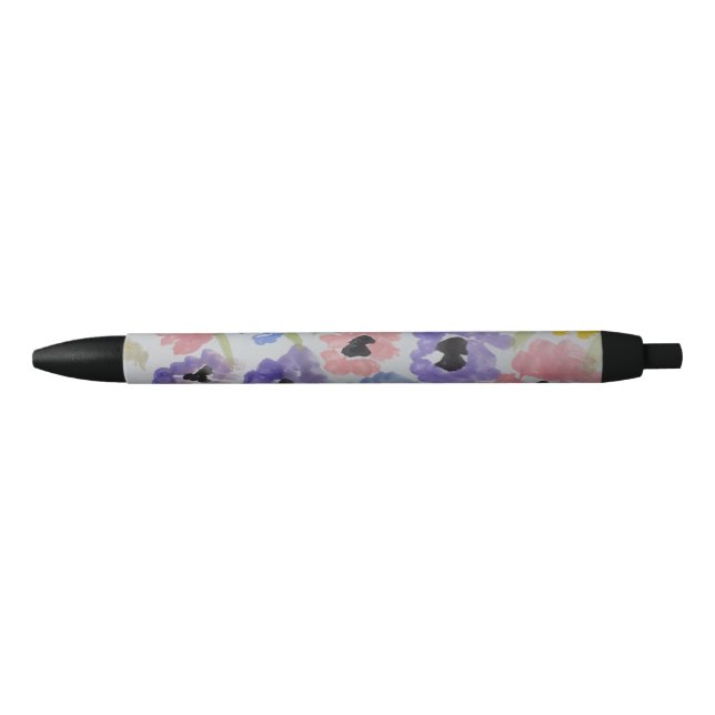 Summer Wildflowers   Black Ink Pen (Front)