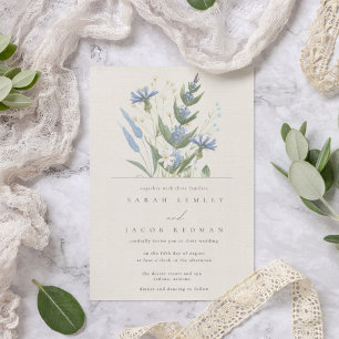 Summer Wildflowers Botanical Wedding Invitation