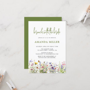 Summer Wildflowers Bridal Shower Brunch invitation