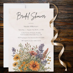 Summer Wildflowers Bridal Shower Invitation