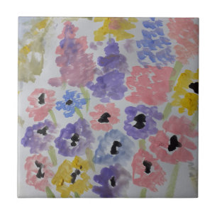 Summer Wildflowers Ceramic Tile