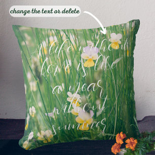 Summer wildflowers cushion