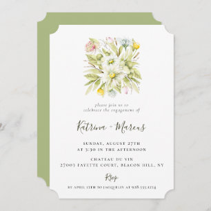 Summer Wildflowers Engagement Party Invitation
