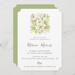 Summer Wildflowers Engagement Party Invitation