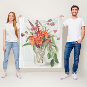 Summer Wildflowers Fleece Blanket