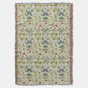Summer Wildflowers Floral Throw Blanket