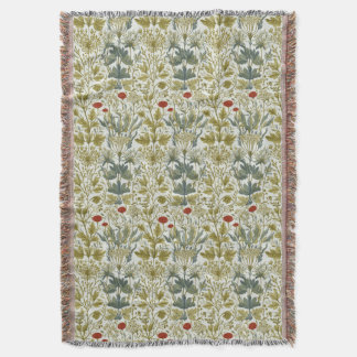 Summer Wildflowers Floral Throw Blanket
