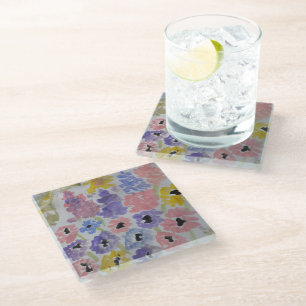 Summer Wildflowers Glass Coaster