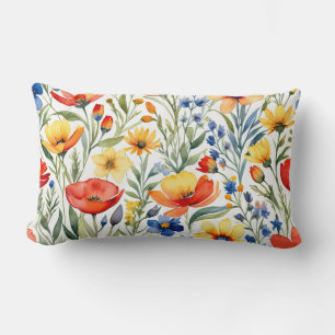 Summer Wildflowers Lumbar Cushion