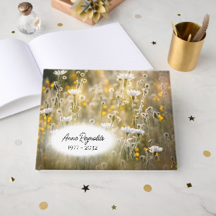Summer Wildflowers Memorial Service Guest Book