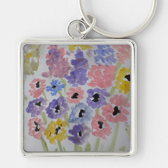 Summer Wildflowers Premium Key Ring (Front)